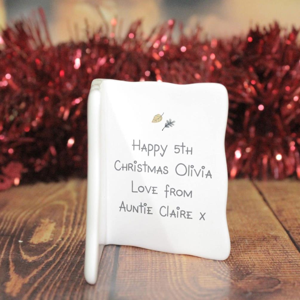 Personalised Tiny Tatty Teddy Autumn Leaves Message Card Extra Image 2